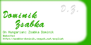 dominik zsabka business card